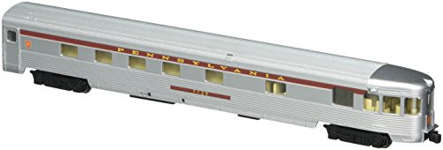 Bachmann Industries Streamline Fluted Observation Car with Lighted Interior - PRR (N Scale), 85' Bachmann Industries Streamline Fluted Observation Car with Lighted Interior - PRR (N Scale), 85'