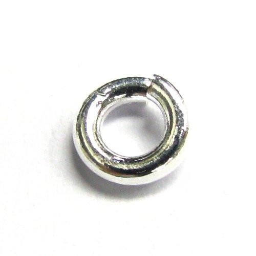 10 pcs 925 Sterling Silver 6mm Heavy Duty Round Open Jump Rings 16 GA Gauge   1.3mm Wire