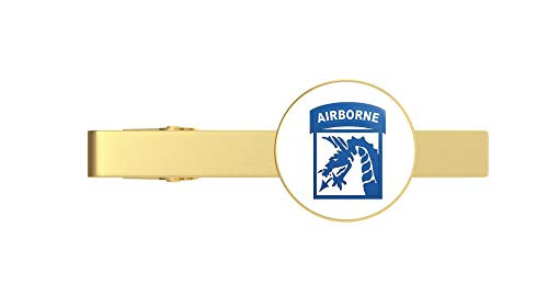 HOF Trading Gold US Army 18th Airborne Corps Patch Gold Tie Clip Tie Bar Veteran Gift HOF Trading Gold US Army 18th Airborne Corps Patch Gold Tie Clip Tie Bar Veteran Gift