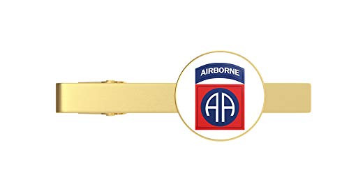 HOF Trading Gold US Army 82nd Airborne Division Patch Gold Tie Clip Tie Bar Veteran Gift HOF Trading Gold US Army 82nd Airborne Division Patch Gold Tie Clip Tie Bar Veteran Gift