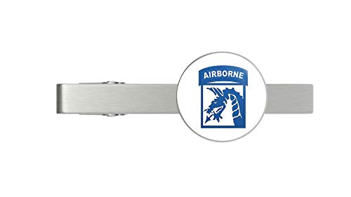 HOF Trading Silver US Army 18th Airborne Corps Patch Silver Tie Clip Tie Bar Veteran Gift HOF Trading Silver US Army 18th Airborne Corps Patch Silver Tie Clip Tie Bar Veteran Gift