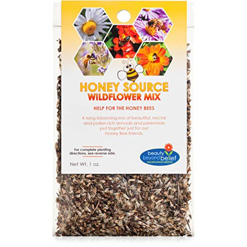 Honey Source Wildflower Seeds Mix for Honey Bees 1oz - Premium Annual and Perennial Flower Seed Mix Bulk Planting for Pollinator Honey Source Wildflower Seeds Mix for Honey Bees 1oz - Premium Annual and Perennial Flower Seed Mix Bulk Planting for Pollinator