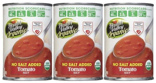 Health Valley Organic Tomato Soup  No Salt  15 oz  3 pk