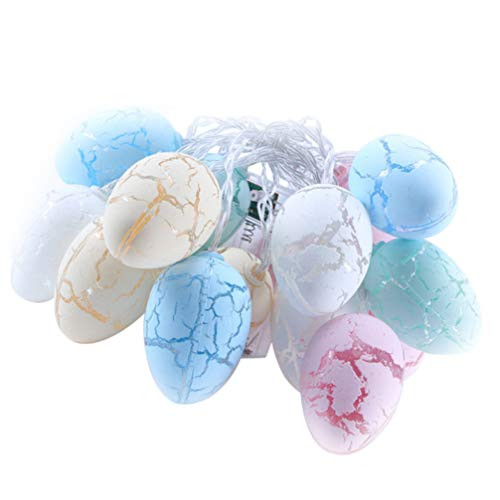 NUOBESTY Easter LED String Light Cracked Egg Lamps USB LED Easter Eggs Colorful Fairy Light for Bar Home Yard Easter Valentines Day Birthday Ambient Light
