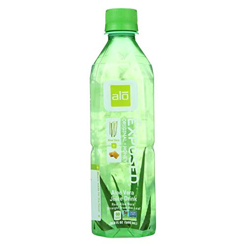 Alo Original Exposed Aloe Vera Juice Drink - Original and Honey - Case of 12 - 16.9 fl oz. Alo Original Exposed Aloe Vera Juice Drink - Original and Honey - Case of 12 - 16.9 fl oz.