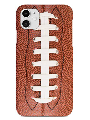 Inspired Cases - 3D Textured iPhone 11 Case - Rubber Bumper Cover - Protective Phone Case for Apple iPhone 11 - Straight On Football Texture