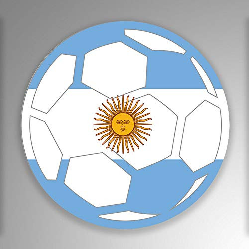 JB Print Magnet Argentina Soccer Ball Flag Vinyl Decal Sticker Car Waterproof Car Decal Magnetic Bumper Sticker 5 inch
