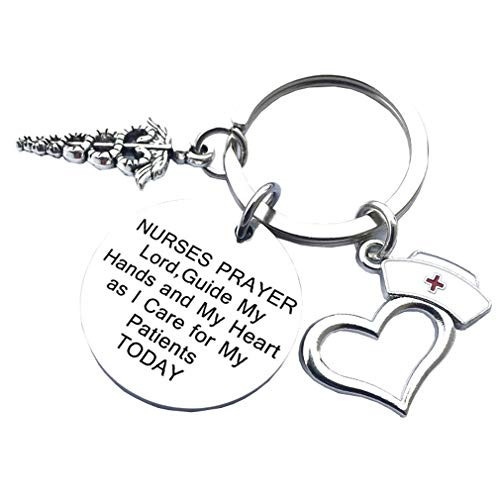 JK Home Nurse Gifts for Women Nursing Graduation Keychains - Nurses Prayer Lord - Stainless Steel JK Home Nurse Gifts for Women Nursing Graduation Keychains - Nurses Prayer Lord - Stainless Steel