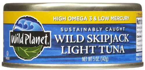 Wild Planet Sustainably Caught Wild Skipjack Light Tuna- 5 oz  6 pk