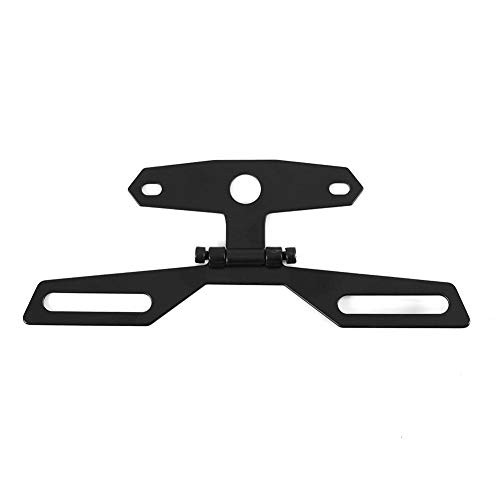 KIMISS Folding License Plate Holder Bracket Aluminum Alloy License Plate Tail Light Holder Rear Bracket Mount for Motorcycle ATV