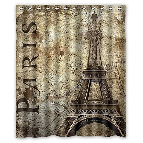 KXMDXA Paris Eiffel Tower Bathroom Polyester Shower Curtain 60x72 Inch KXMDXA Paris Eiffel Tower Bathroom Polyester Shower Curtain 60x72 Inch