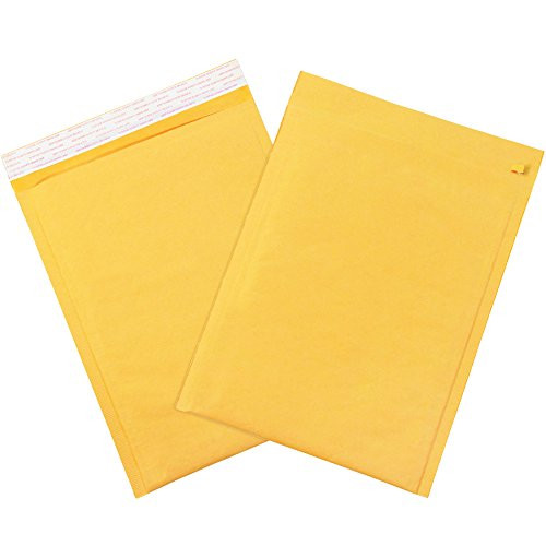 BOX USA BB856SSTT25PK Self-Seal Bubble Mailers w/Tear Strip, 3, 8 1/2" x 14 1/2", Kraft (Pack of 25)