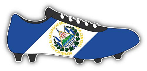 KW Vinyl Salvador Flag Soccer Cleats Truck Car Window Bumper Sticker Decal 5 inch
