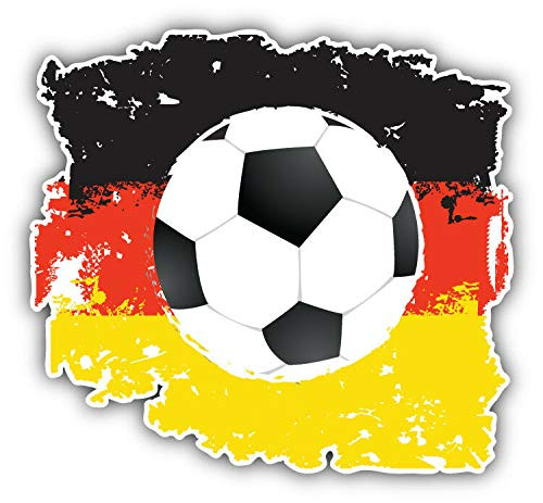 KW Vinyl Grunge Germany Flag Soccer Ball Truck Car Window Bumper Sticker Decal 5 inch