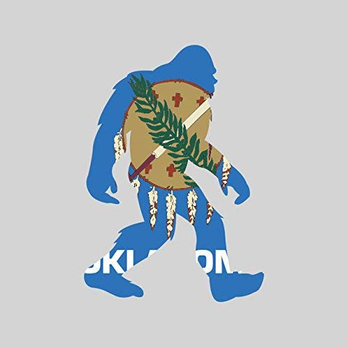 Oklahoma Bigfoot Sticker Vinyl Decal Sticker OK Big Foot Sasquatch yeti Made in USA