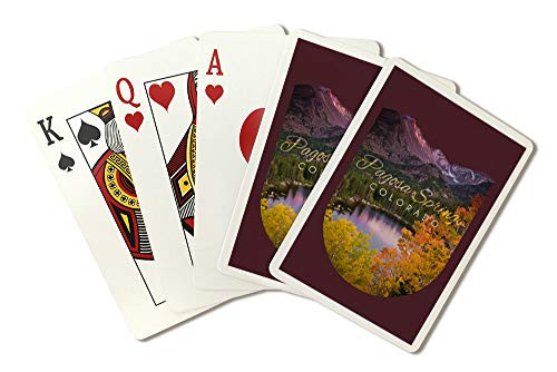 Pagosa Springs  Colorado - Purple Sky and Lake - Contour 101968  Playing Card Deck - 52 Card Poker Size with Jokers