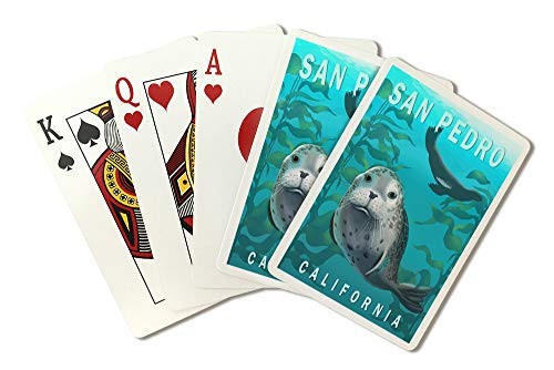 San Pedro  California - Harbor Seals 102107  Playing Card Deck - 52 Card Poker Size with Jokers