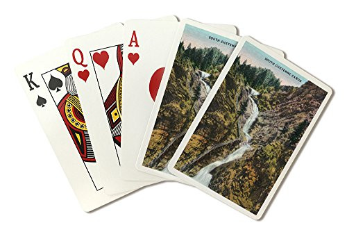Colorado Springs  Colorado - View of Seven Falls  Playing Card Deck - 52 Card Poker Size with Jokers