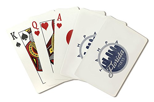 Tampa Florida - Skyline Seal Blue Playing Card Deck - 52 Card Poker Size with Jokers Tampa Florida - Skyline Seal Blue Playing Card Deck - 52 Card Poker Size with Jokers