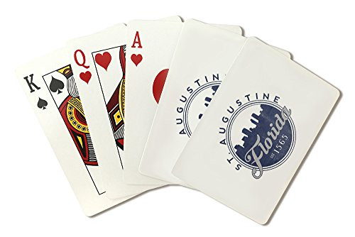 St. Augustine Florida - Skyline Seal Blue Playing Card Deck - 52 Card Poker Size with Jokers St. Augustine Florida - Skyline Seal Blue Playing Card Deck - 52 Card Poker Size with Jokers