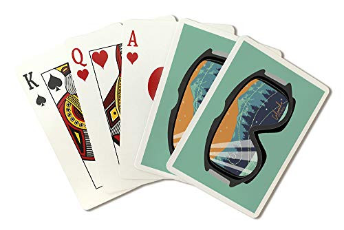 Colorado Springs - Snow Goggles - Contour  Playing Card Deck - 52 Card Poker Size with Jokers