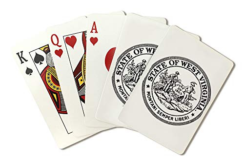 Virginia - The Seal of the State of West Virginia  Vintage illustration 9028849  Playing Card Deck - 52 Card Poker Size with Jokers