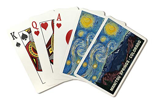 Manitou Springs  Colorado - Pikes Peak - Starry Night 98483  Playing Card Deck - 52 Card Poker Size with Jokers