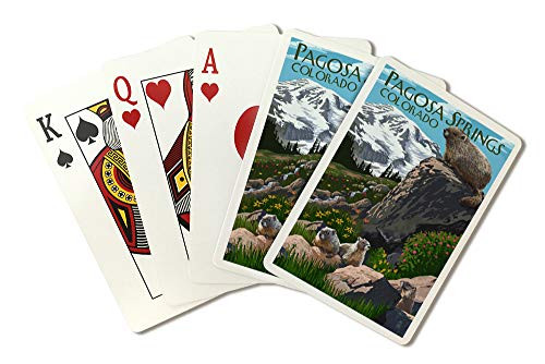 Pagosa Springs  Colorado - Marmots 99477  Playing Card Deck - 52 Card Poker Size with Jokers