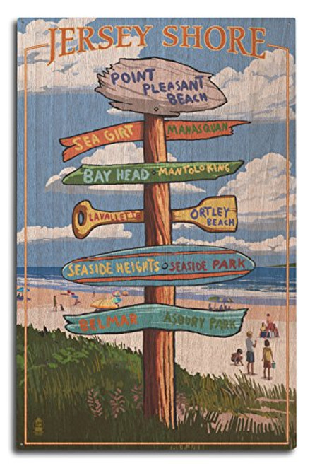 Lantern Press Point Pleasant Beach New Jersey - Destinations Sign 10x15 Wood Wall Sign Wall Decor Ready to Hang Lantern Press Point Pleasant Beach New Jersey - Destinations Sign 10x15 Wood Wall Sign Wall Decor Ready to Hang