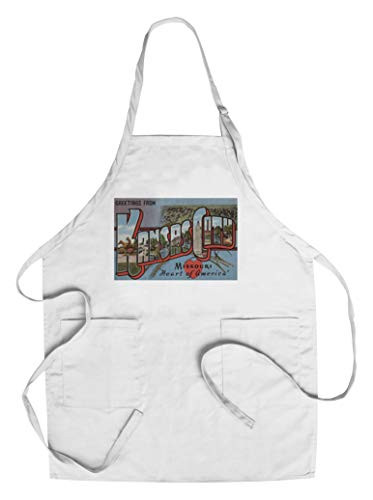 Greetings from Kansas City  Missouri  Heart   Cotton Polyester Chef s Apron