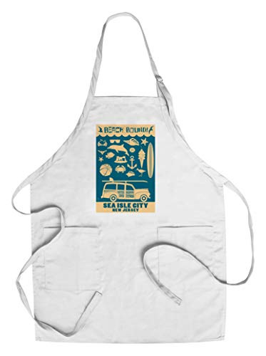 Sea Isle City  New Jersey - Coastal Icons  Cotton Polyester Chef s Apron