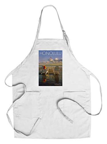 Honolulu  Hawaii - Adirondack Chairs on the Beach  Cotton Polyester Chef s Apron