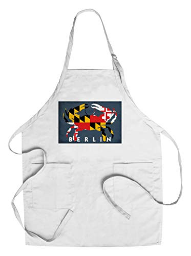 Berlin  Maryland - Crab Flag  Cotton Polyester Chef s Apron