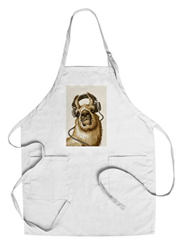 Llama - Watercolor  Cotton Polyester Chef s Apron