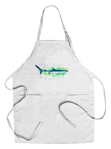 Blue Shark - Watercolor  Cotton Polyester Chef s Apron