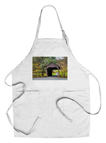 Vermont - Covered Bridge in Autumn 9028255  Cotton Polyester Chef s Apron