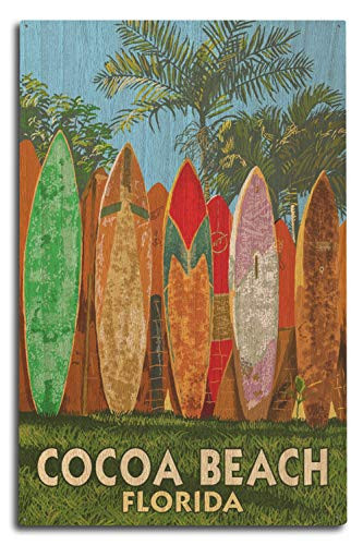 Lantern Press Coco Beach  Florida - Surfboards  10x15 Wood Wall Sign  Wall Decor Ready to Hang