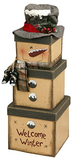Your Heart's Delight Stacking Snowman Welcome Nesting Box, 7-Inch Your Heart's Delight Stacking Snowman Welcome Nesting Box, 7-Inch