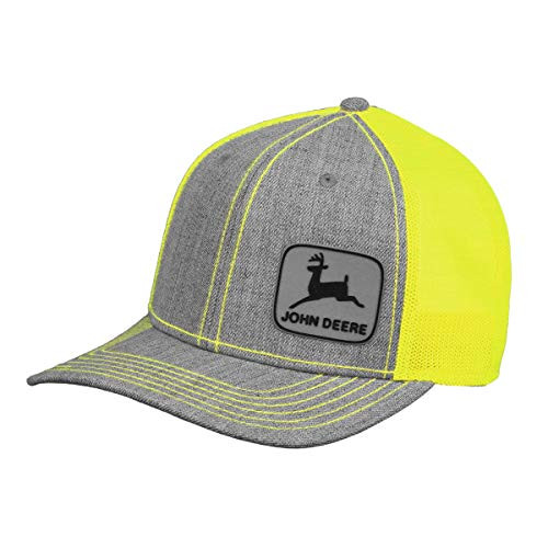 John Deere Mens  High Vis Rubber Patch Hat Cap - LP73366