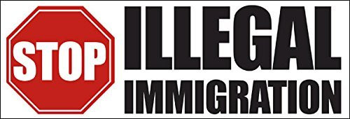 LPF USA Magnet Stop Illegal Immigration Bumper Magnetic Sticker  Border Patrol no Amnesty