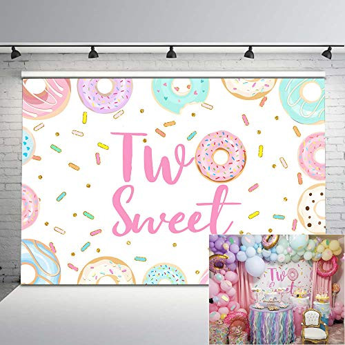 Avezano Two Sweet Donut Birthday Backdrop Sweet Donut Second Birthday Party Background 7x5ft Vinyl Sprinkles Donut Themed Birthday Party Decorations Backdrops for Girls Avezano Two Sweet Donut Birthday Backdrop Sweet Donut Second Birthday Party Background 7x5ft Vinyl Sprinkles Donut Themed Birthday Party Decorations Backdrops for Girls