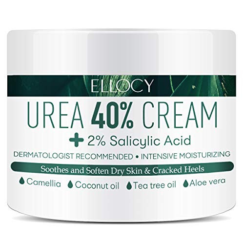 Ellocy Urea 40 Percent Foot Cream Plus Salicylic Acid 4.2 Oz  Best Callus Remover - Moisturizes and Rehydrates Feet  Knees  and  Elbows - For Thick  Cracked  Rough  Dead  and  Dry Skin