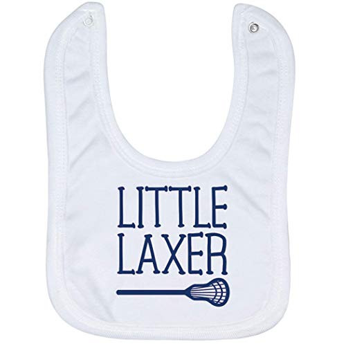 Lacrosse Baby  and  Infant Bib   Little Laxer   Soft Microfiber Bib   Navy