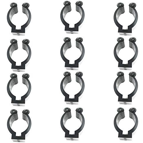 Rusoji Set of 12 Plastic Billiards Snooker Cue Locating Clip Holder for Pool Cue Stick Racks