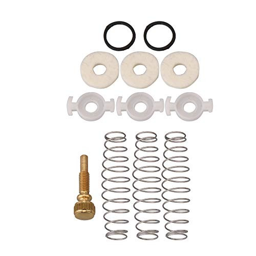 Yibuy 12Pcs Trumpet Piston Repair Kit Spring Felt Trumpet Valve Piston Guide