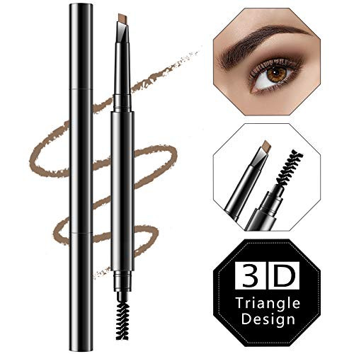 2 Pieces Eyebrow Pencil Long Lasting Eyebrow Pencil with Brush  Waterproof Brow Pencil Retractable Brow Pencil Sweat-proof Smudge-Proof Eye Brow Makeup Kit for Makeup  Brown