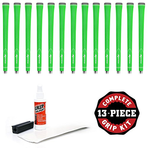 Karma Neion II Grip - Green - 13 pc Grip Kit (with Tape, Solvent, Vise Clamp)