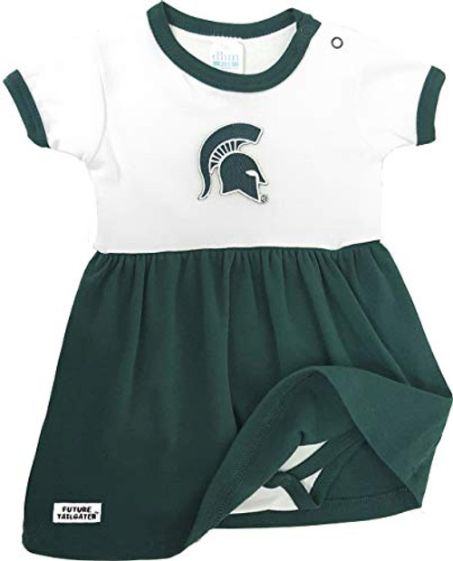 Future Tailgater Michigan State Spartans Onesie Baby Dress  3-6 Months