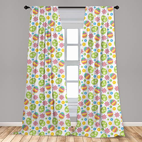 Ambesonne Easter 2 Panel Curtain Set Patchwork Style Graphic Scrapbook Pattern with Daisy Sewing Buttons and Egg Lightweight Window Treatment Living Room Bedroom Decor 56 inch x 63 inch Green Yellow Ambesonne Easter 2 Panel Curtain Set Patchwork Style Graphic Scrapbook Pattern with Daisy Sewing Buttons and Egg Lightweight Window Treatment Living Room Bedroom Decor 56 inch x 63 inch Green Yellow