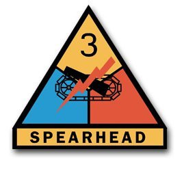MilitaryDecals23 Magnet US Army 3rd Armored Division Patch Decal Magnetic Sticker 3.8 inch